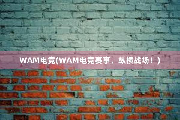 WAM电竞(WAM电竞赛事，纵横战场！)