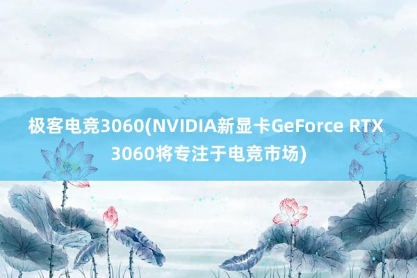 极客电竞3060(NVIDIA新显卡GeForce RTX 3060将专注于电竞市场)