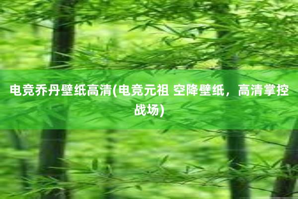 电竞乔丹壁纸高清(电竞元祖 空降壁纸，高清掌控战场)