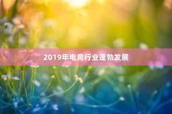 2019年电竞行业蓬勃发展