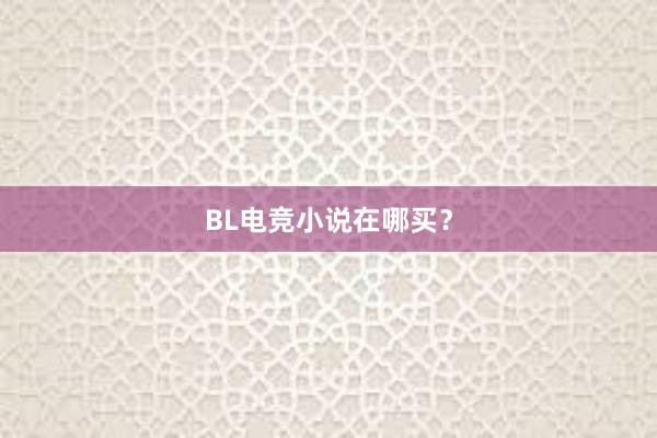 BL电竞小说在哪买？