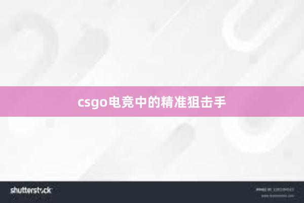 csgo电竞中的精准狙击手