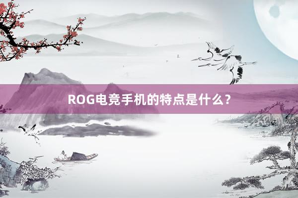 ROG电竞手机的特点是什么？