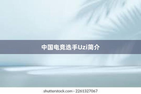 中国电竞选手Uzi简介