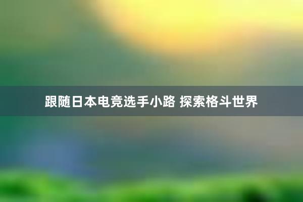 跟随日本电竞选手小路 探索格斗世界